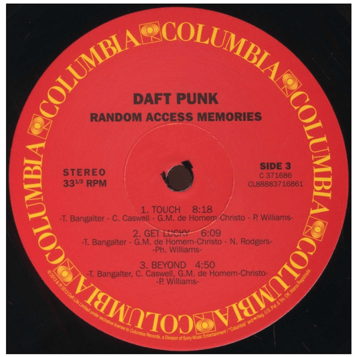 DAFT PUNK - RANDOM ACCESS MEMORIES (2LP) / VINILO 7