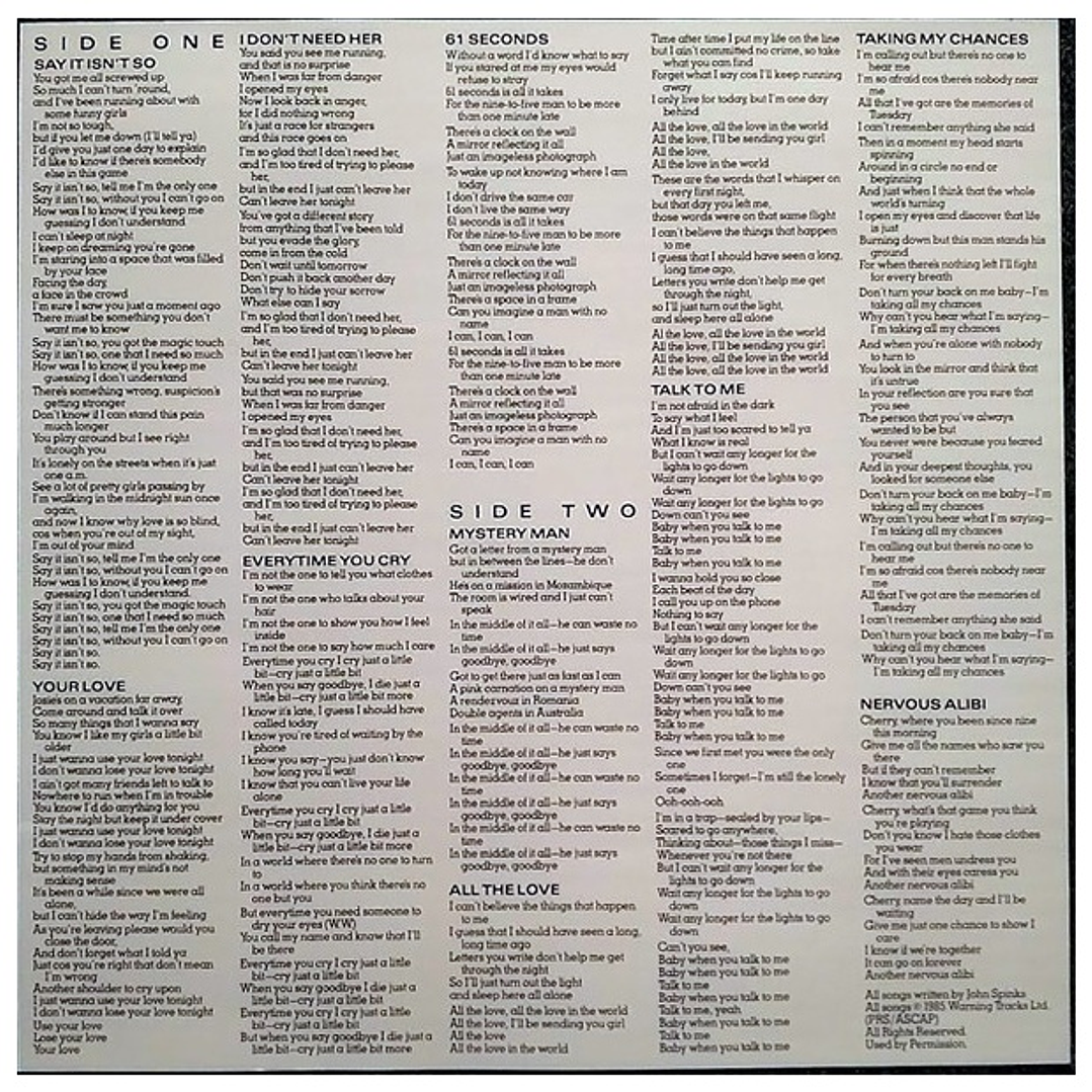 OUTFIELD - PLAY DEEP / VINILO 5