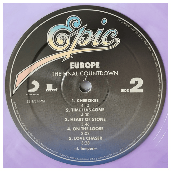 EUROPE - THE FINAL COUNTDOWN (PURPLE VINYL) / VINILO 6