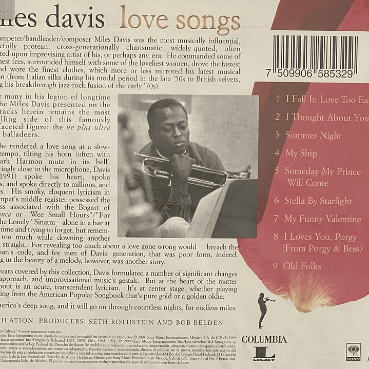 MILES DAVIS - LOVE SONGS / CD 2