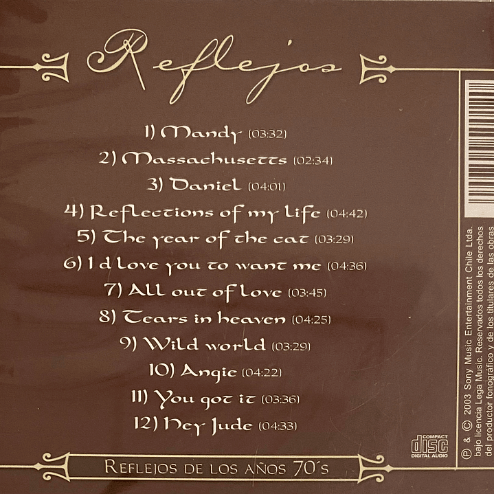 REFLEJOS DE LOS AÑOS 70'S - VARIOS / CD 2