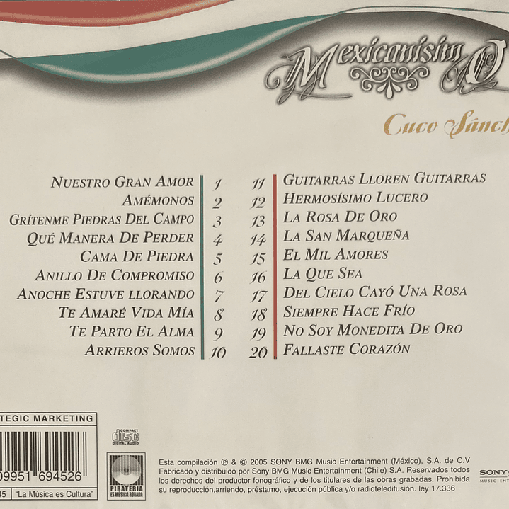CUCO SANCHEZ - MEXICANISIMO / CD 2
