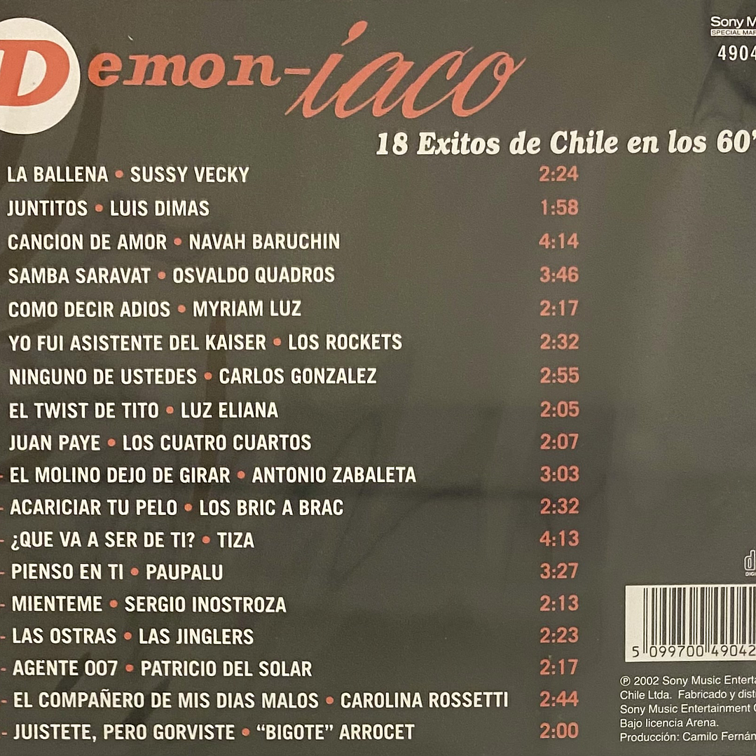 DEMON-IACO - 18 EXITOS DE CHILE EN LOS 60'S / CD 2