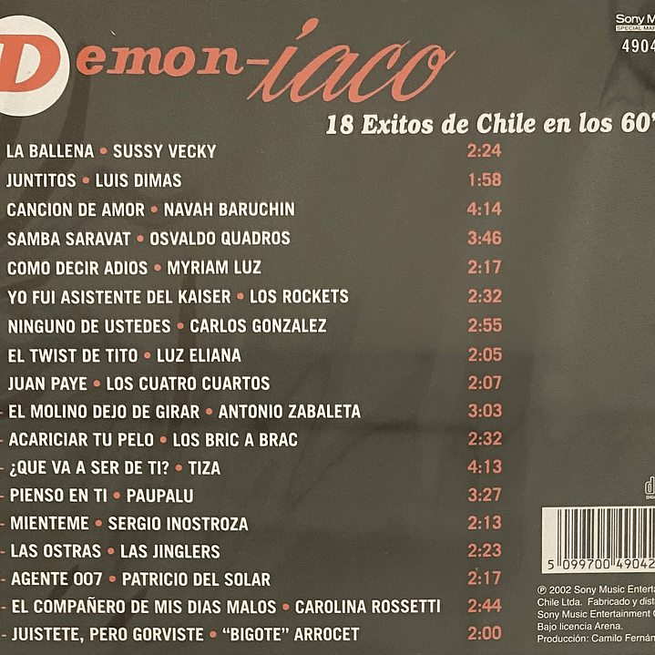 DEMON-IACO - 18 EXITOS DE CHILE EN LOS 60'S / CD 2