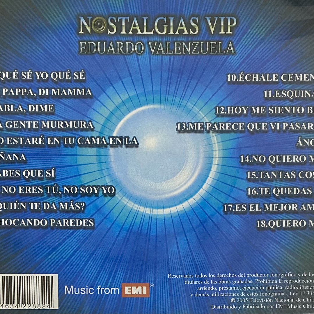EDUARDO VALENZUELA - NOSTALGIAS VIP / CD 2