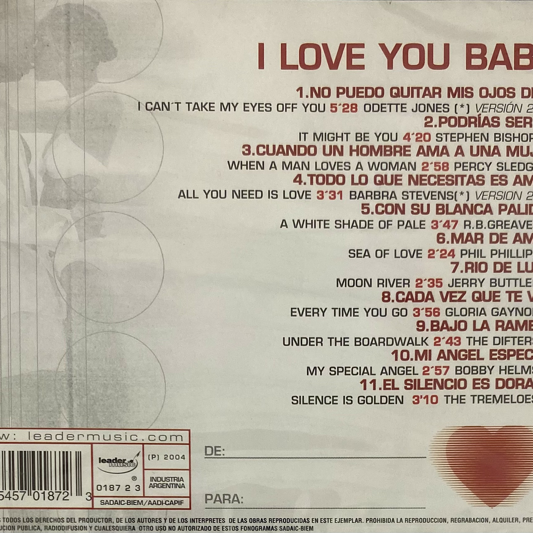 I LOVE YOU BABY - VARIOS / CD 2