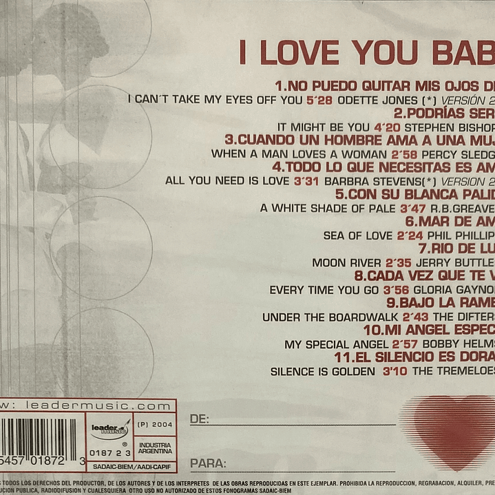 I LOVE YOU BABY - VARIOS / CD 2