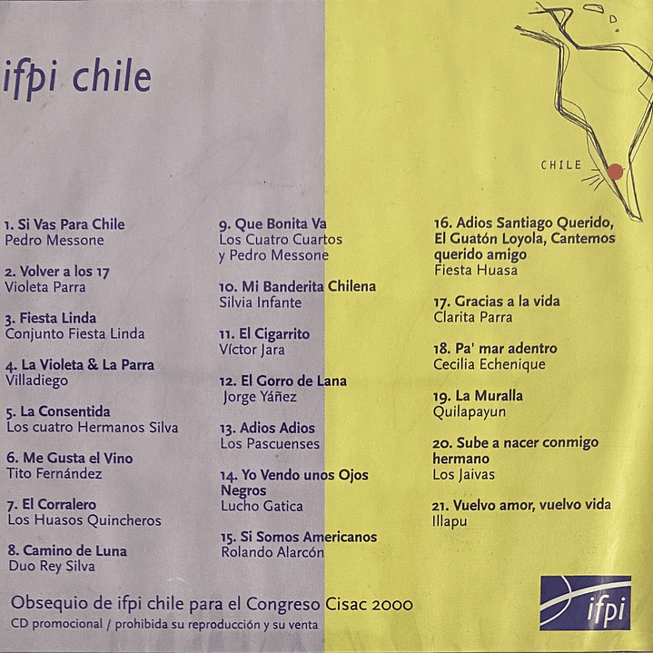 IFPI CHILE - CONGRESO CISAC 2000 - VARIOS / CD 2