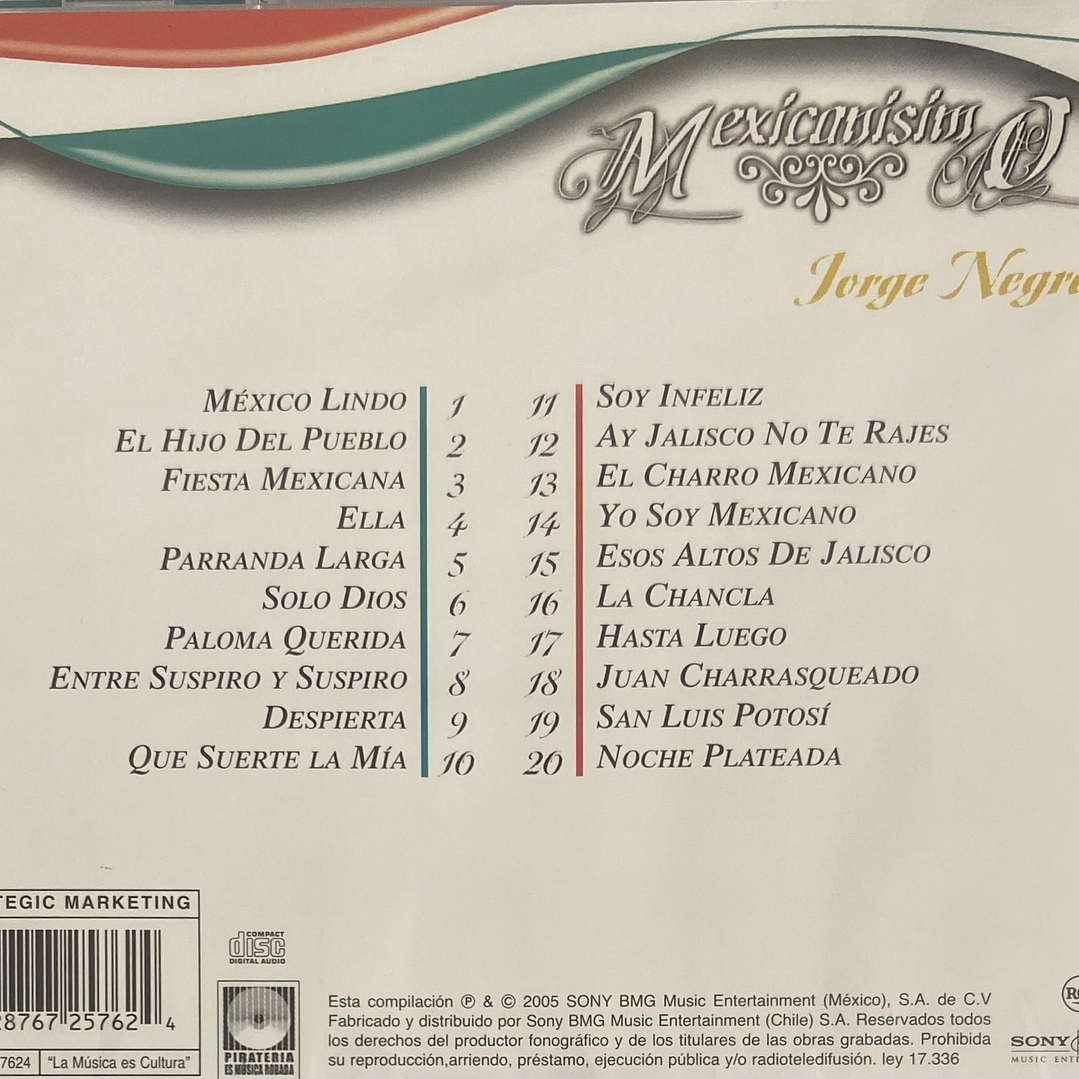 JORGE NEGRETE - MEXICANISIMO / CD 2