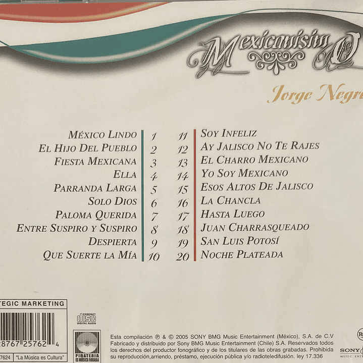 JORGE NEGRETE - MEXICANISIMO / CD 2
