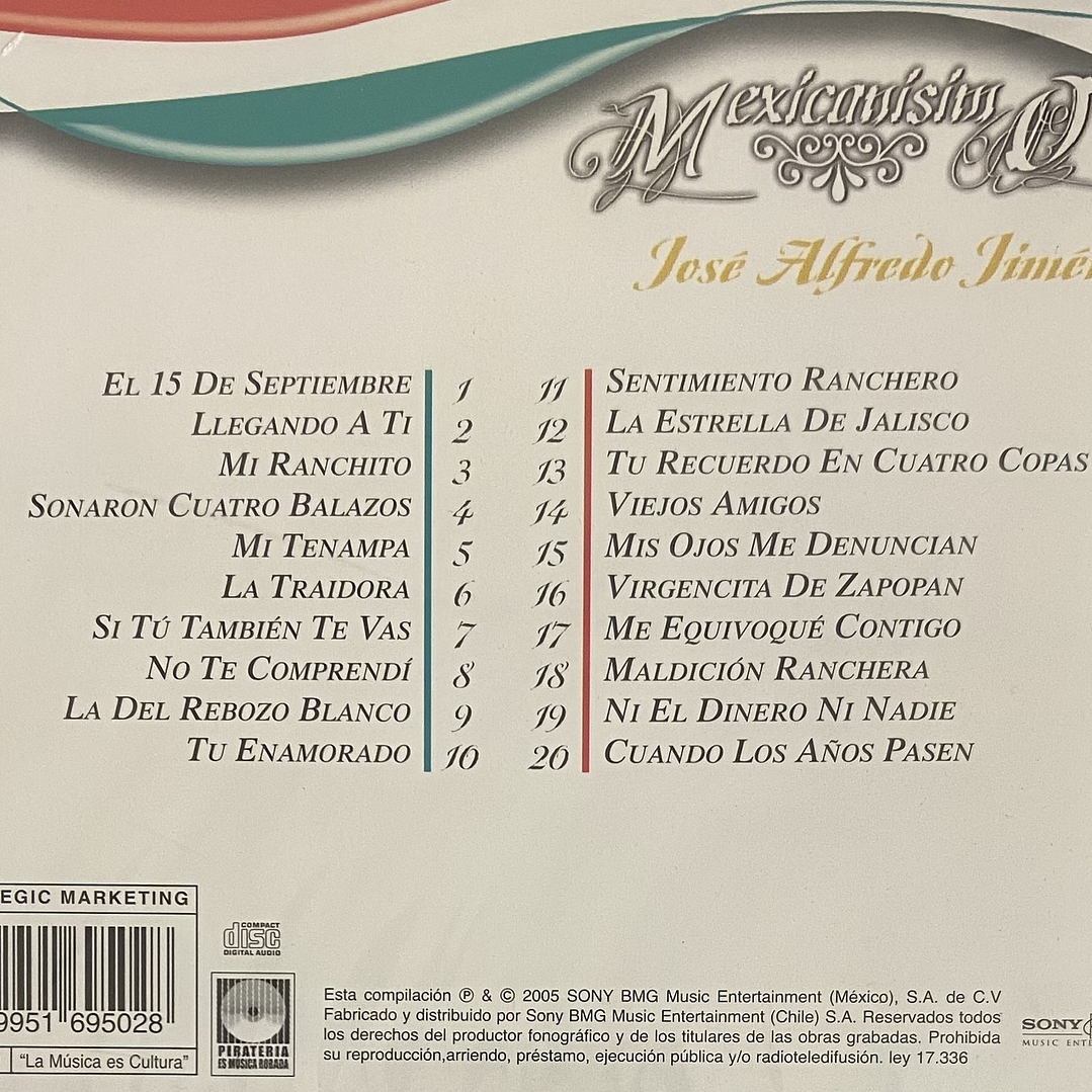 JOSE ALFREDO JIMENEZ - MEXICANISIMO / CD 2