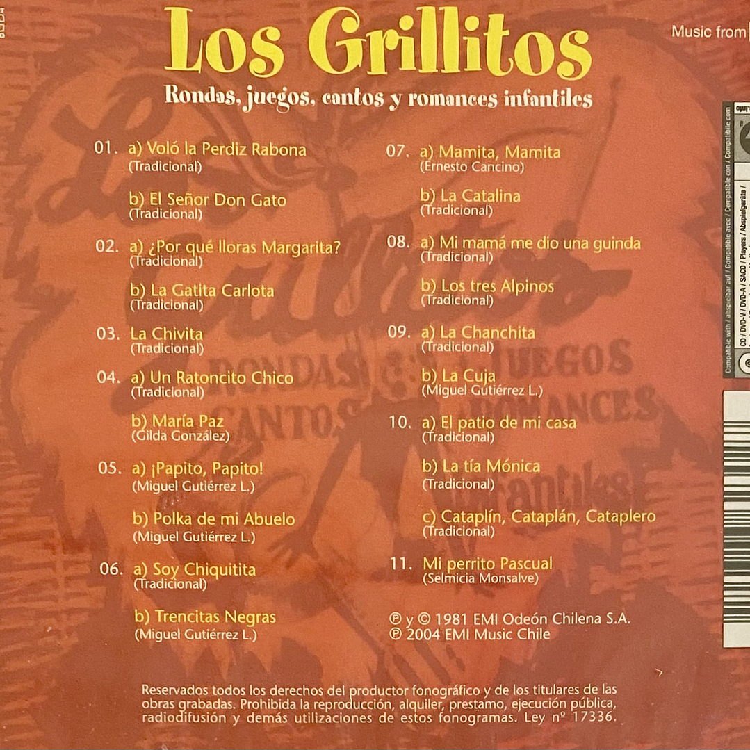 LOS GRILLITOS - RONDAS, JUEGOS, CUENTOS Y ROMANCES INFANTILES / CD 2