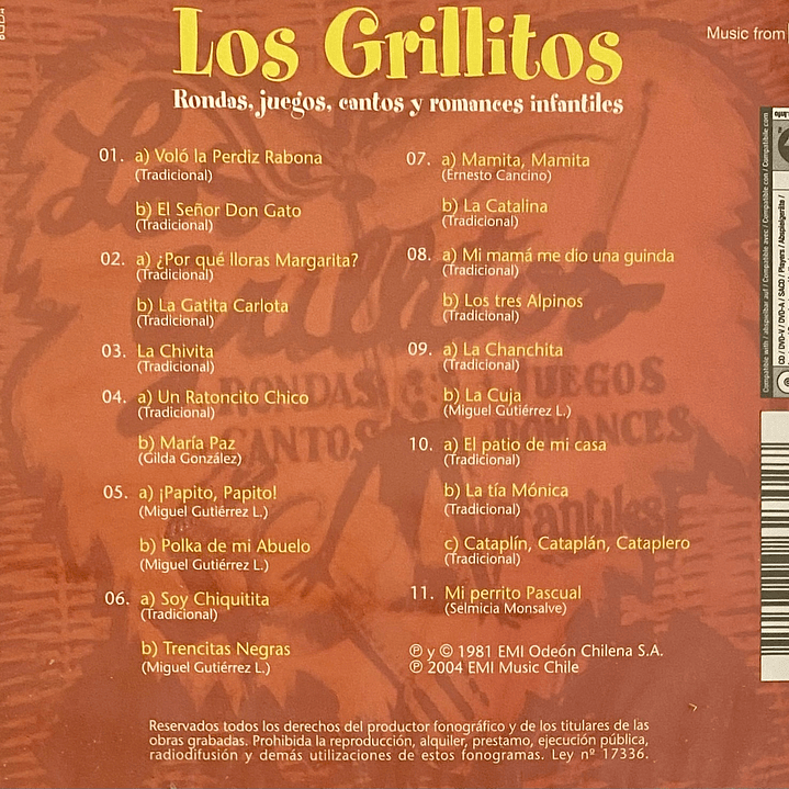 LOS GRILLITOS - RONDAS, JUEGOS, CUENTOS Y ROMANCES INFANTILES / CD 2