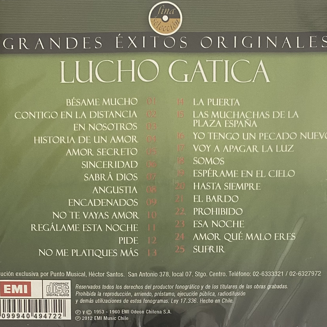 LUCHO GATICA - GRANDES EXITOS ORIGINALES / CD 2