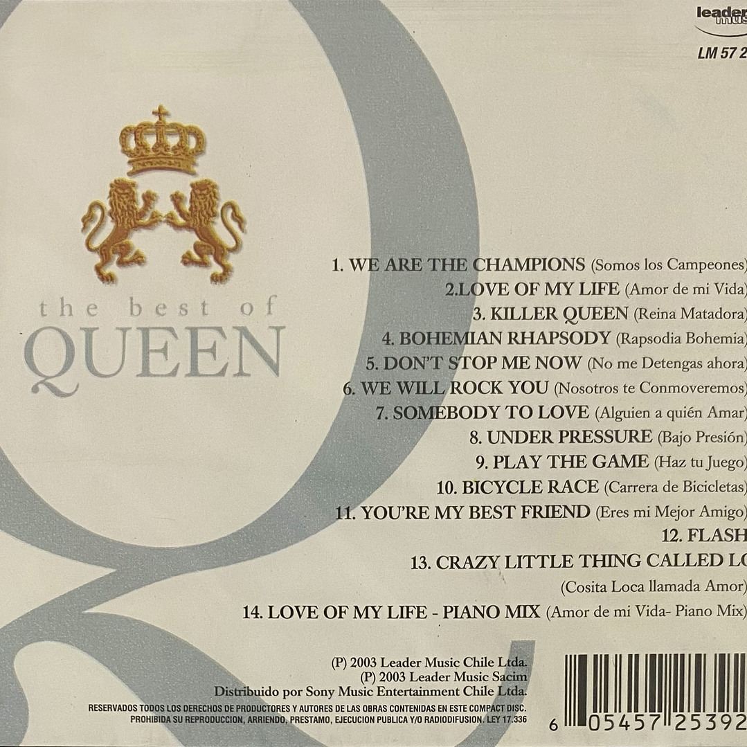 MANCHESTER SYMPHONY ORCHESTRA - THE BEST OF QUEEN / CD 2