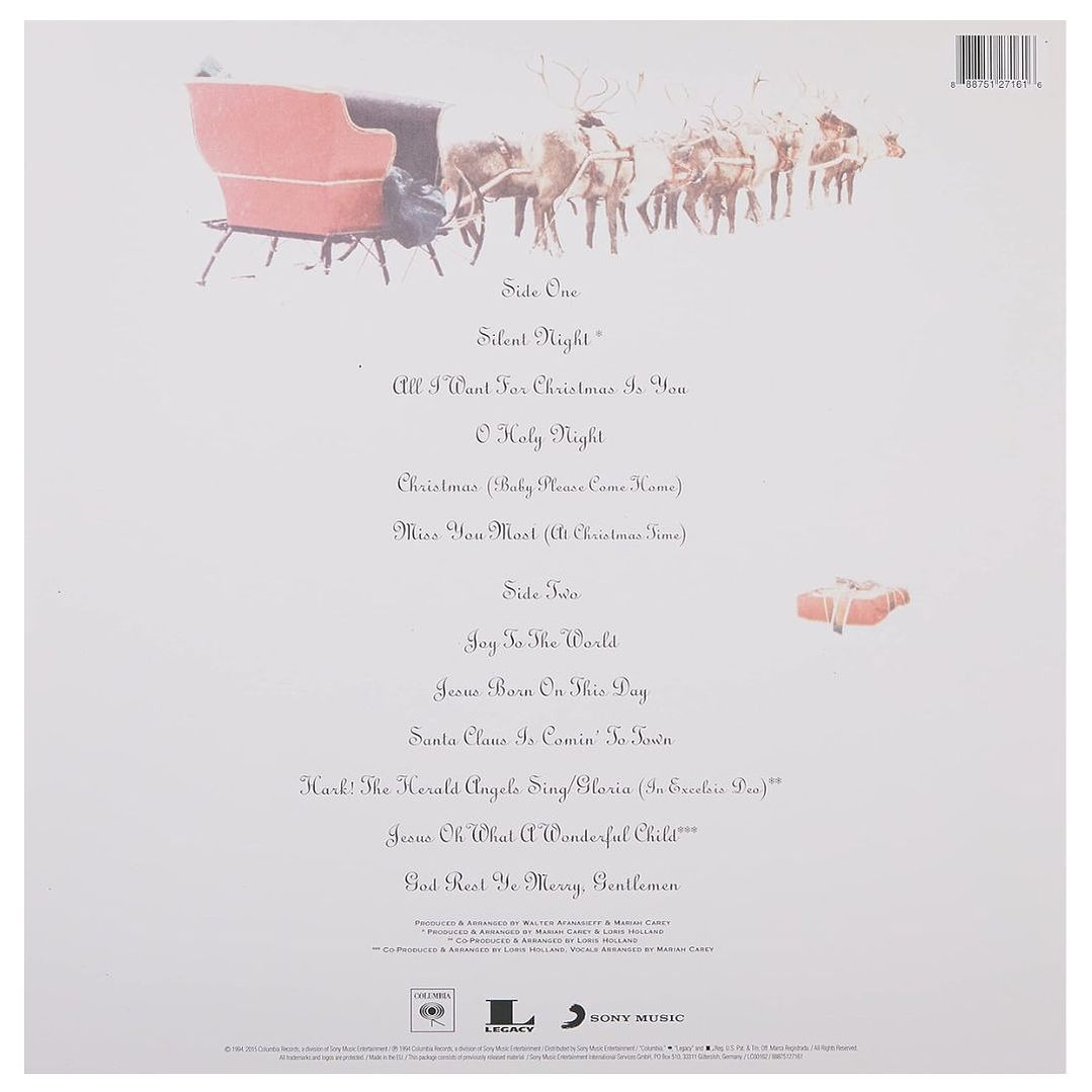 MARIAH CAREY - MERRY CHRISTMAS (ANNIVERSARY EDITION RED VINYL) / VINILO 3