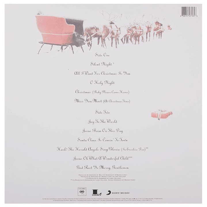 MARIAH CAREY - MERRY CHRISTMAS (ANNIVERSARY EDITION RED VINYL) / VINILO 3