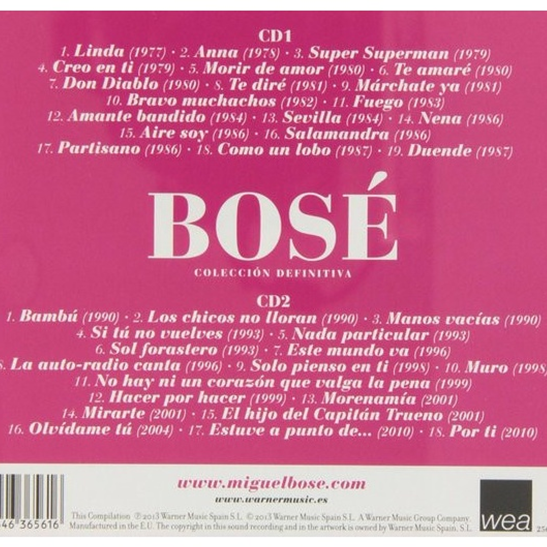 MIGUEL BOSE - COLECCIÓN DEFINITIVA (2CD) / CD 2