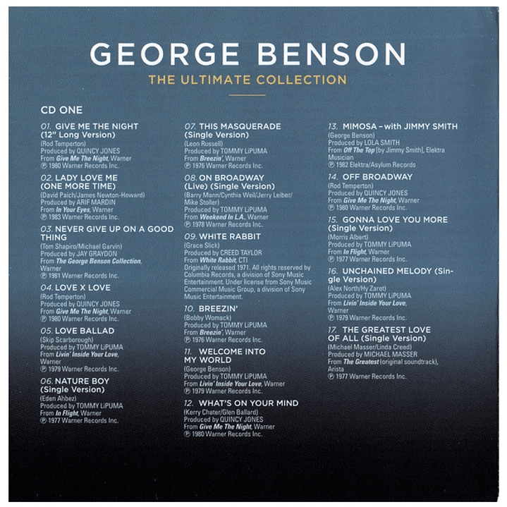 GEORGE BENSON - THE ULTIMATE COLLECTION (2CD) / CD 5