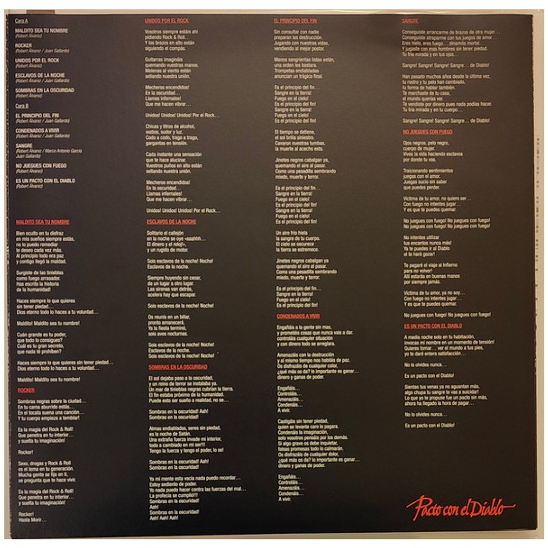ANGELES DEL INFIERNO - PACTO CON EL DIABLO / VINILO 6