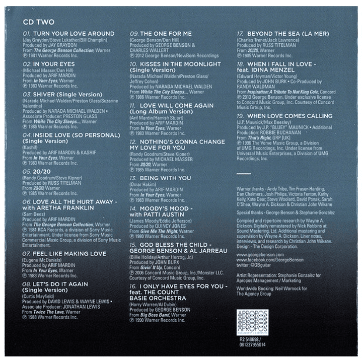 GEORGE BENSON - THE ULTIMATE COLLECTION (2CD) / CD 6
