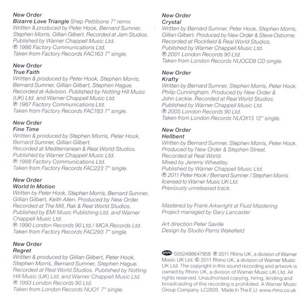 NEW ORDER & JOY DIVISION - TOTAL: THE BEST OF / CD 8