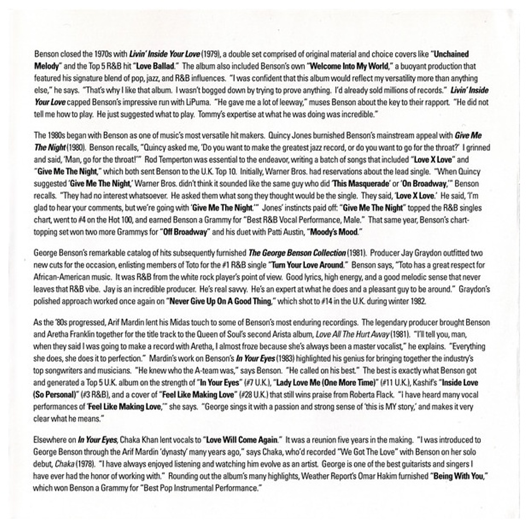 GEORGE BENSON - THE ULTIMATE COLLECTION (2CD) / CD 8
