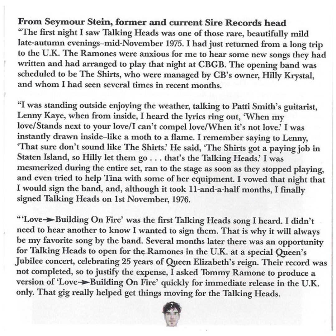 TALKING HEADS - THE BEST OF TALKING HEADS / CD 9