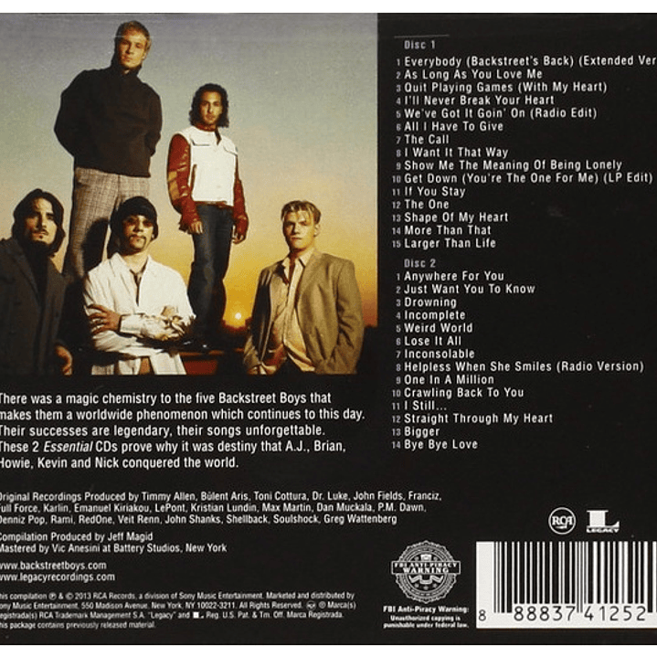 BACKSTREET BOYS - THE ESSENTIAL (2CD) / CD 2