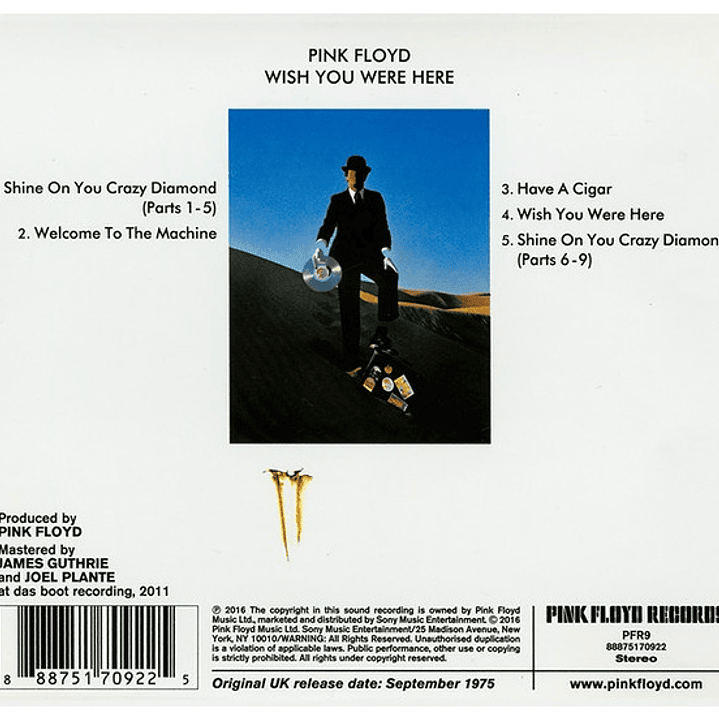 PINK FLOYD - WISH YOU WERE HERE (DIGIPACK) / CD 2