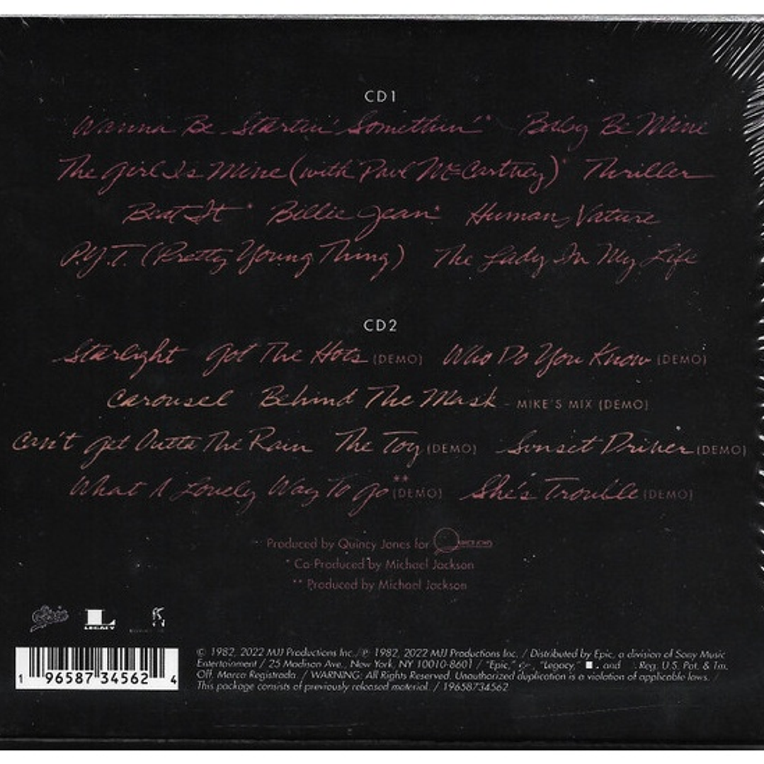 MICHAEL JACKSON - THRILLER (40TH ANNIVERSARY)(2CD) / CD 2