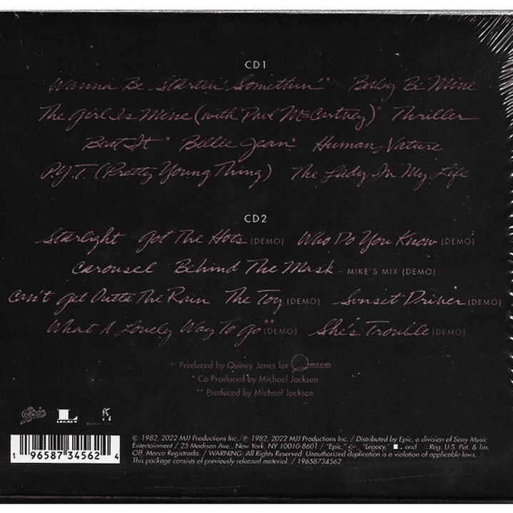MICHAEL JACKSON - THRILLER (40TH ANNIVERSARY)(2CD) / CD 2
