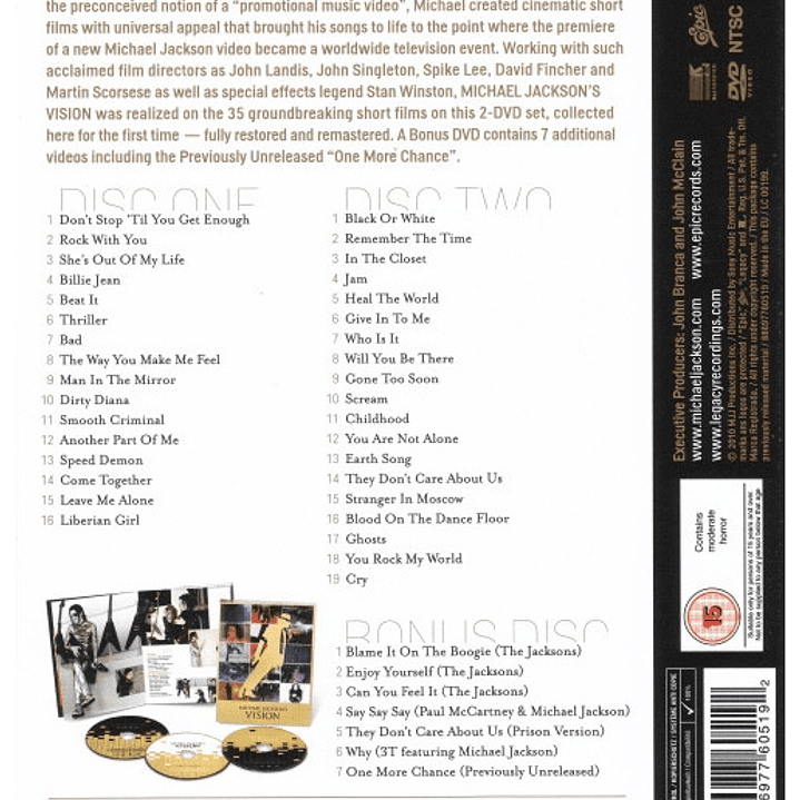 MICHAEL JACKSON - MICHAEL JACKSON'S VISION (3DVD) / DVD 3