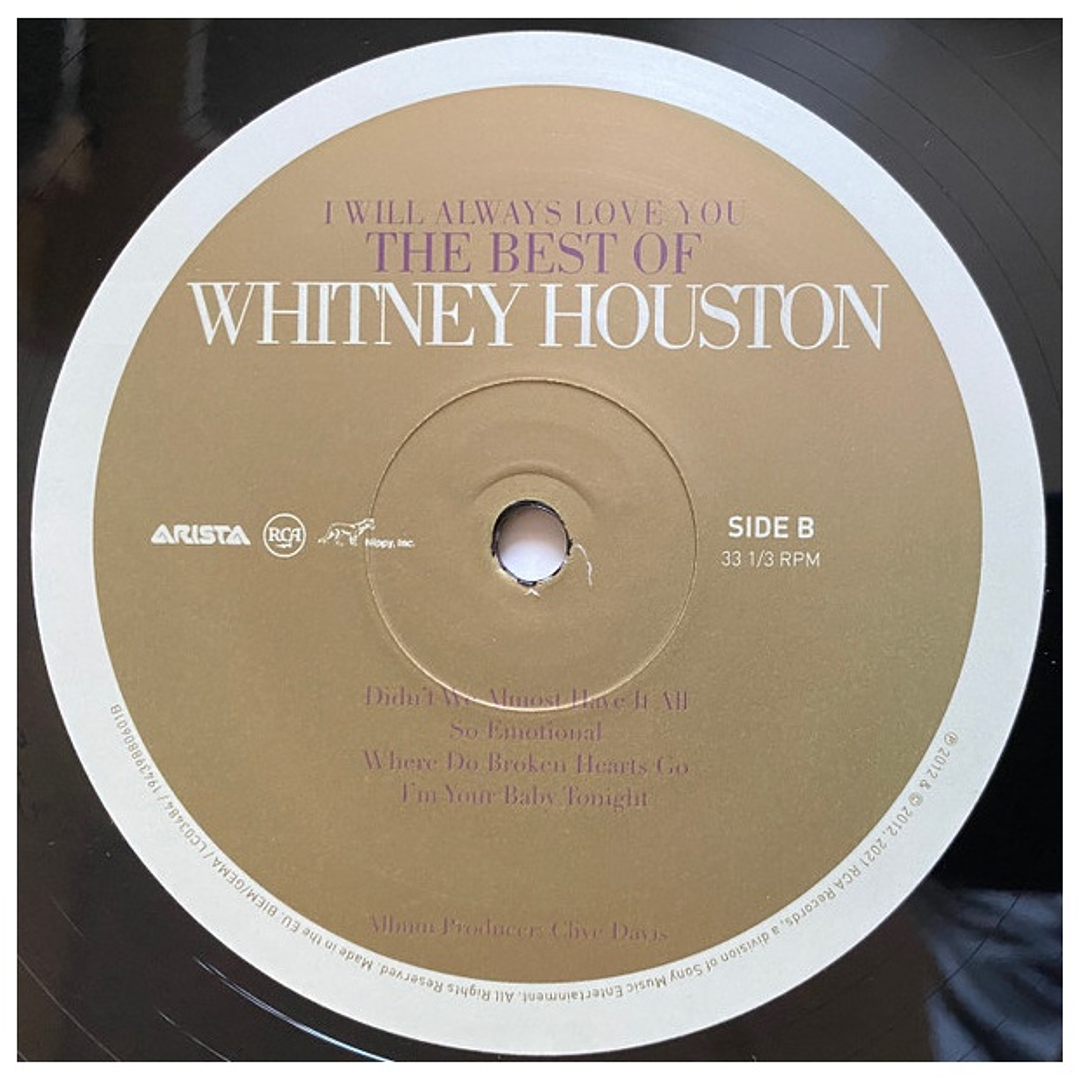 WHITNEY HOUSTON - I WILL ALWAYS LOVE YOU (2LP) / VINILO 4
