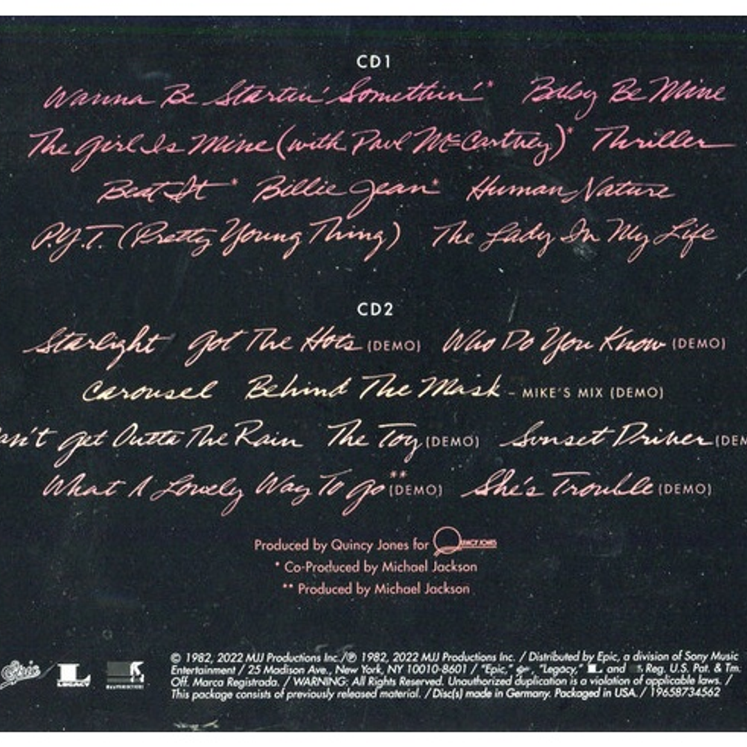 MICHAEL JACKSON - THRILLER (40TH ANNIVERSARY)(2CD) / CD 4