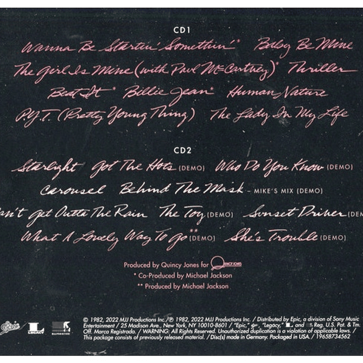 MICHAEL JACKSON - THRILLER (40TH ANNIVERSARY)(2CD) / CD 4