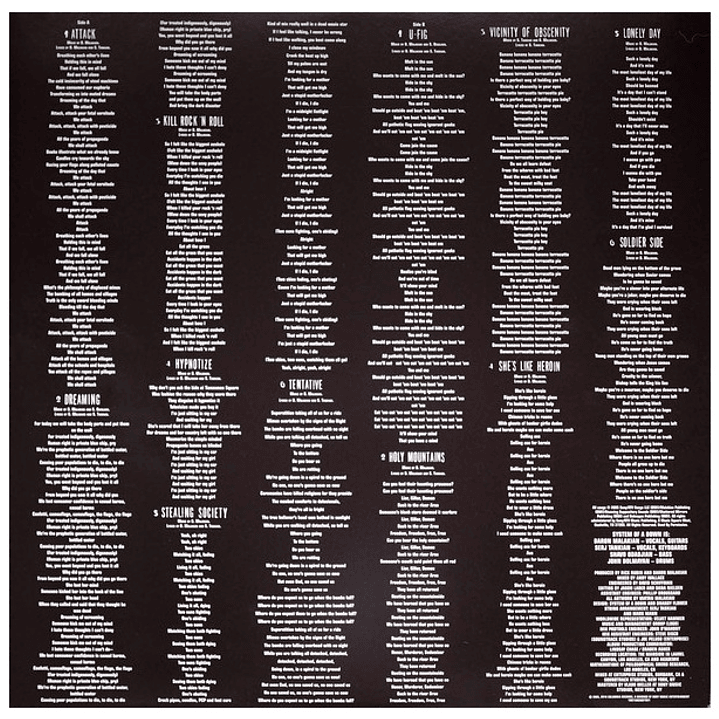 SYSTEM OF A DOWN - HYPNOTIZE / VINILO 6