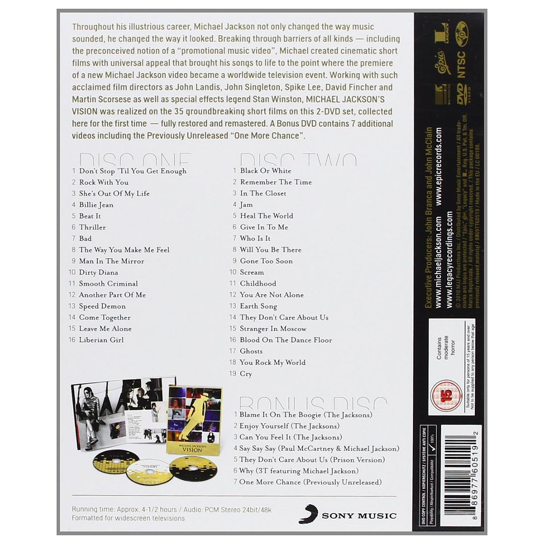 MICHAEL JACKSON - MICHAEL JACKSON'S VISION (3DVD) / DVD 2