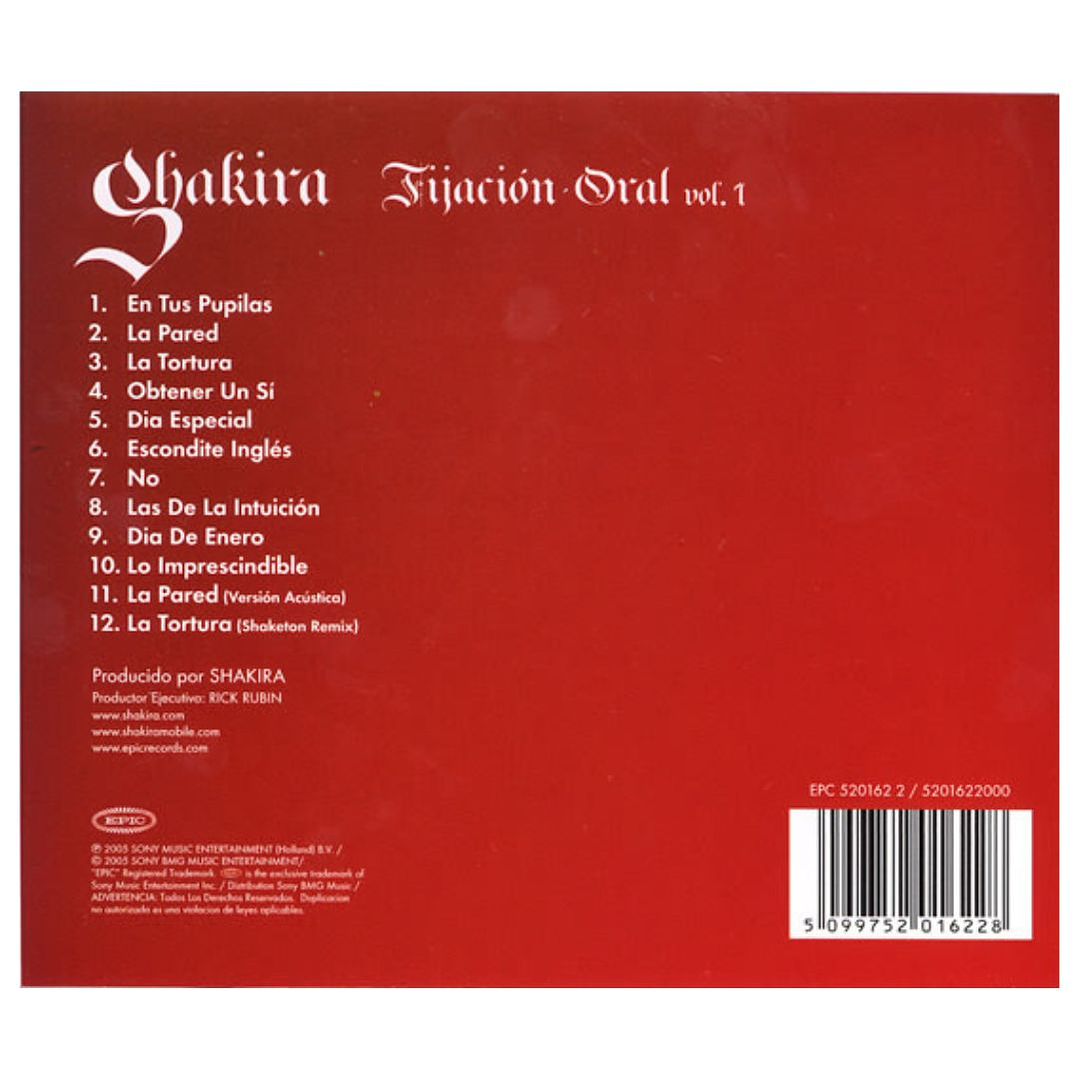 SHAKIRA - FIJACIÓN ORAL, VOL. 1 / CD USADO 2