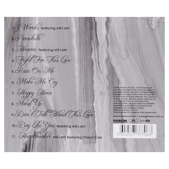 CHERYL COLE - 3 WORDS / CD USADO 2