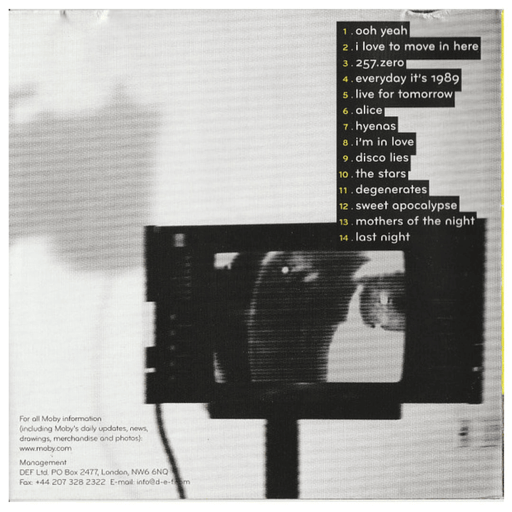 MOBY - LAST NIGHT / CD USADO 4