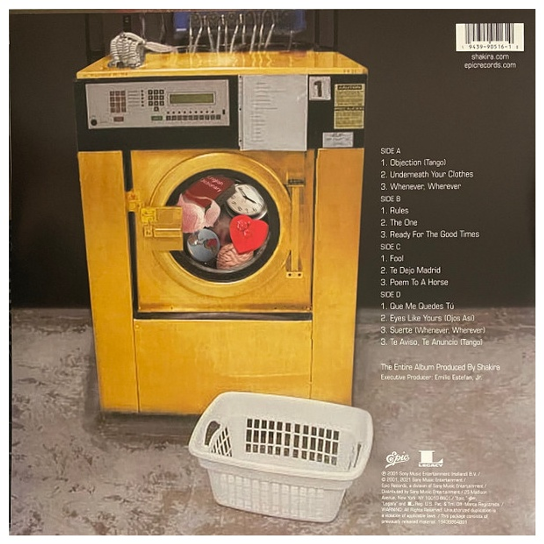 SHAKIRA - LAUNDRY SERVICE (OPAQUE YELLOW VINYL) (2LP) / VINILO 2