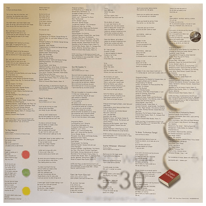 SHAKIRA - LAUNDRY SERVICE (OPAQUE YELLOW VINYL) (2LP) / VINILO 10