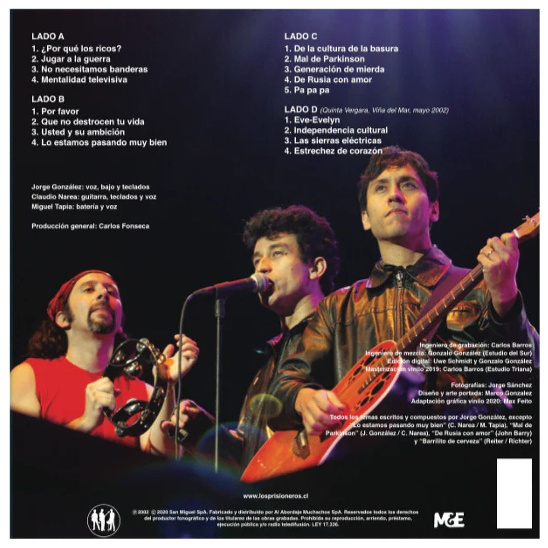 LOS PRISIONEROS - ESTADIO NACIONAL VOL.2 (2LP) / VINILO 2