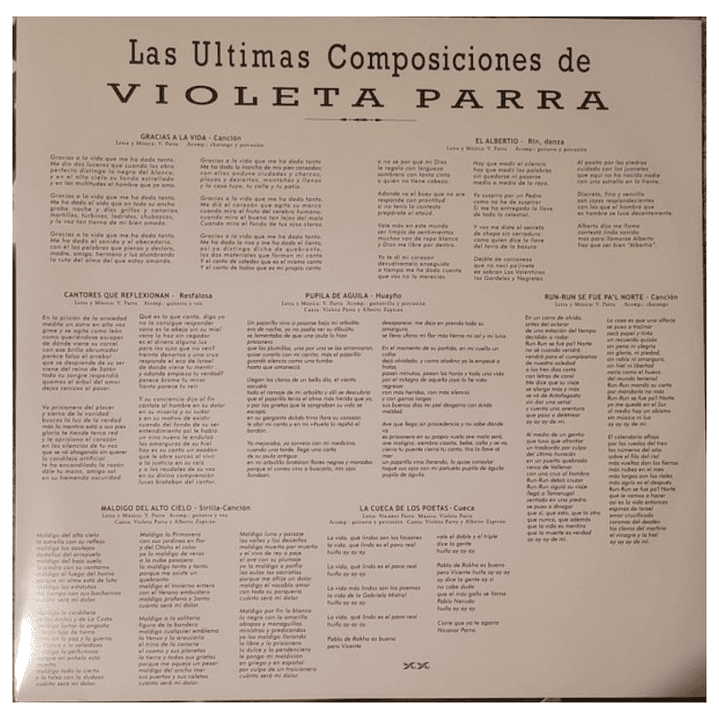 VIOLETA PARRA - LAS ULTIMAS COMPOSICIONES (VIOLET VINYL) / VINILO 5