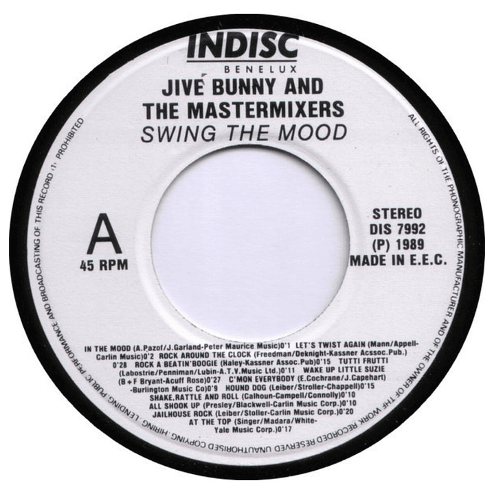 JIVE BUNNY AND THE MASTERMIXERS - SWING THE MOOD / 7