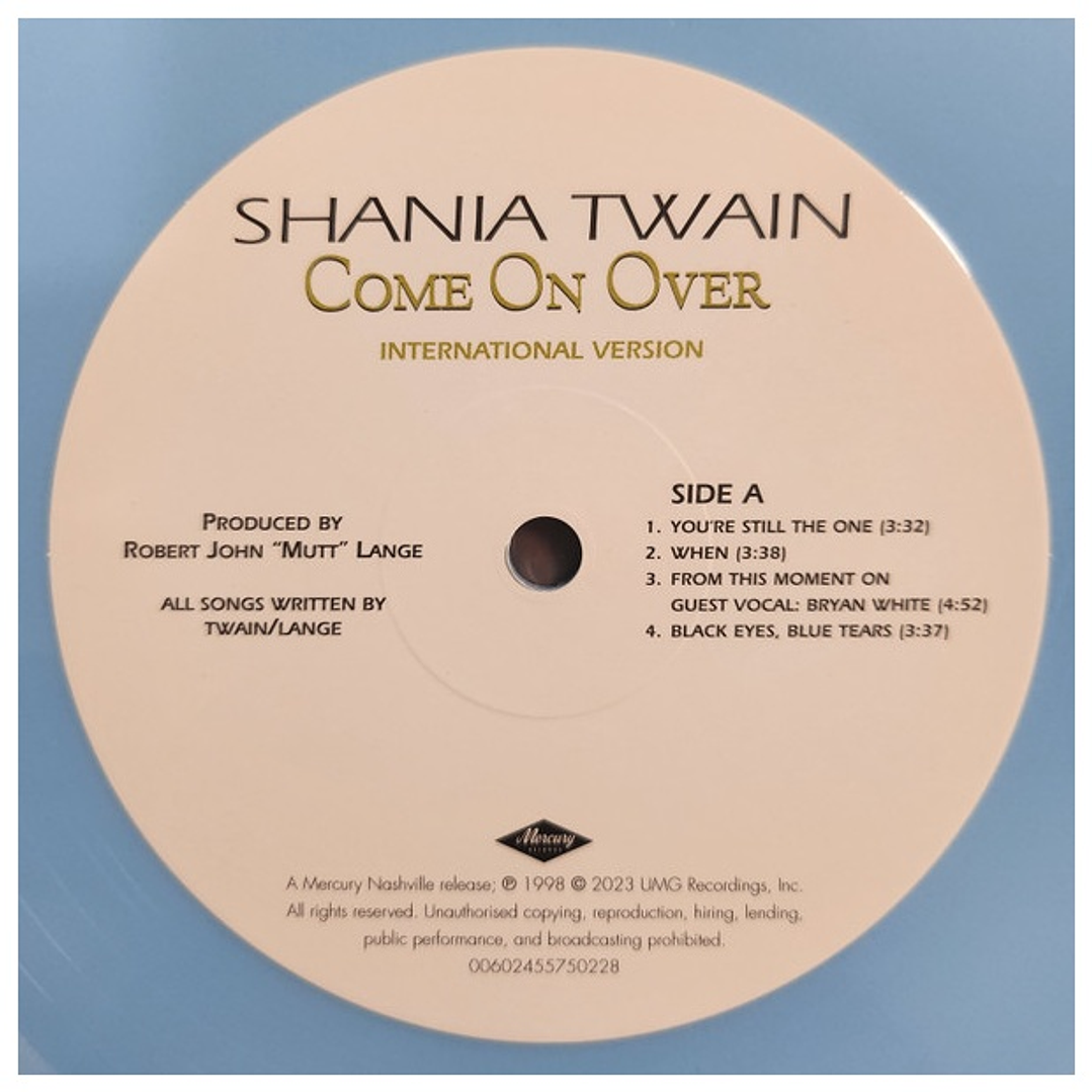 SHANIA TWAIN - COME ON OVER (BLUE VINYL) (2LP) / VINILO 4