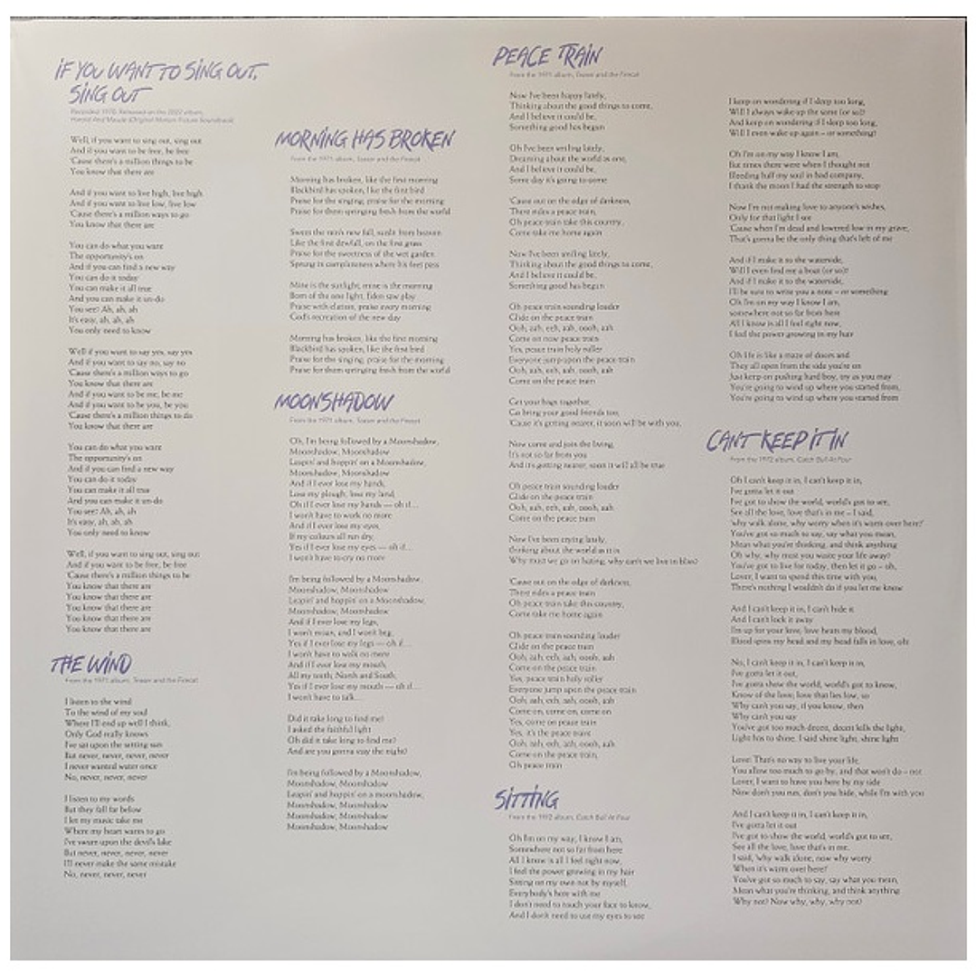 CAT STEVENS - GREATEST HITS (BLUE VINYL) (2LP) / VINILO 6