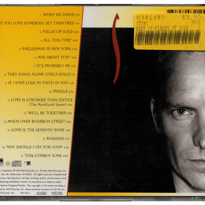 STING - FIELDS OF GOLD: THE BEST OF STING 1984-1994 / CD 3