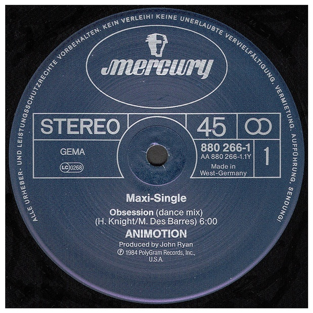 ANIMOTION - OBSESSION (DANCE MIX) / 12